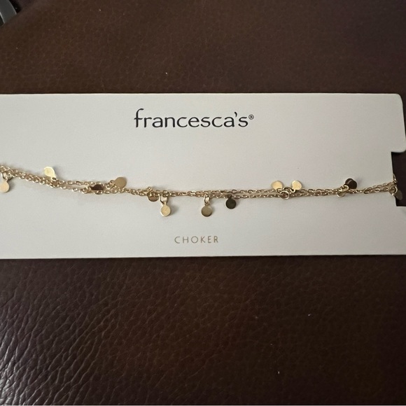 🍒 Bundle 2 / $20 - NWT Francesca's gold tone double layer choker necklace - Picture 4 of 4